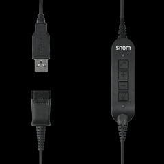 Snom USB Quick Release Adapter for A100M, A100D and PC - Integrated volume and call buttons.