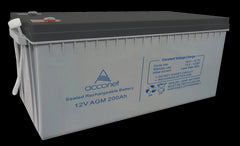 Acconet 12V AGM 200Ah Deep Cycle Battery | AC-BAT-VRLA-12V200AH