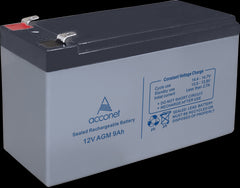 Acconet 12V AGM 9Ah Deep Cycle Battery | AC-BAT-VRLA-12V9AH