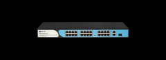 BDCOM 24-Port 100M PoE Switch (24-Port 100M PoE + 2 GE + 1 SFP) 280W PoE Budget