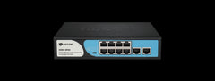BDCOM 8-Port 100M PoE Switch (8-Port 100M PoE + 2-Port GE RJ45) 90W PoE Budget