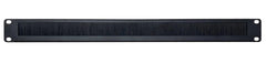 Acconet Brush Panel, 1U, Black, 19"