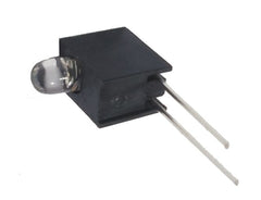 Clear blue 3mm led in r/a black holder 190780