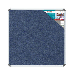 BULLETIN BOARD RIBBED ALUM FRAME 1000*1000MM DENIM