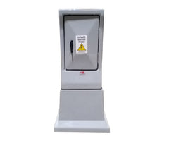 6w fibreglass d/d meter kiosk 570x435x1270mm k0006/5