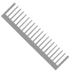 Heatsink 200wide comb 34670 mill,3000mm long 38555-6063-t6 *full-3m-mill*