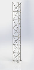 Lattice Mast 3m Section (Revised). ZigZag bracing and flange joint.