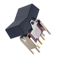 Rocker switch mini spdt (on)-off-(on) pcb 7105j3v6ge