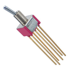 Mini toogle switch dpdt on-on w/wrap 7201syw5ge