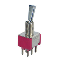 Mini toggle switch dpdt on-mom pcb 7208p3ycq