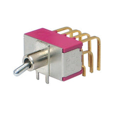 Mini toogle switch 4pdt r/a pcb on-on 7401md9av2qe