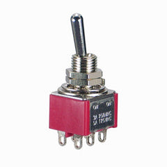 Mini toggle switch dpdt on-(on) sol 8011a-seb