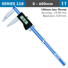 DIG. CALIPER 600MM 0.05MM ACC. S/STELL 0.01MM RES.