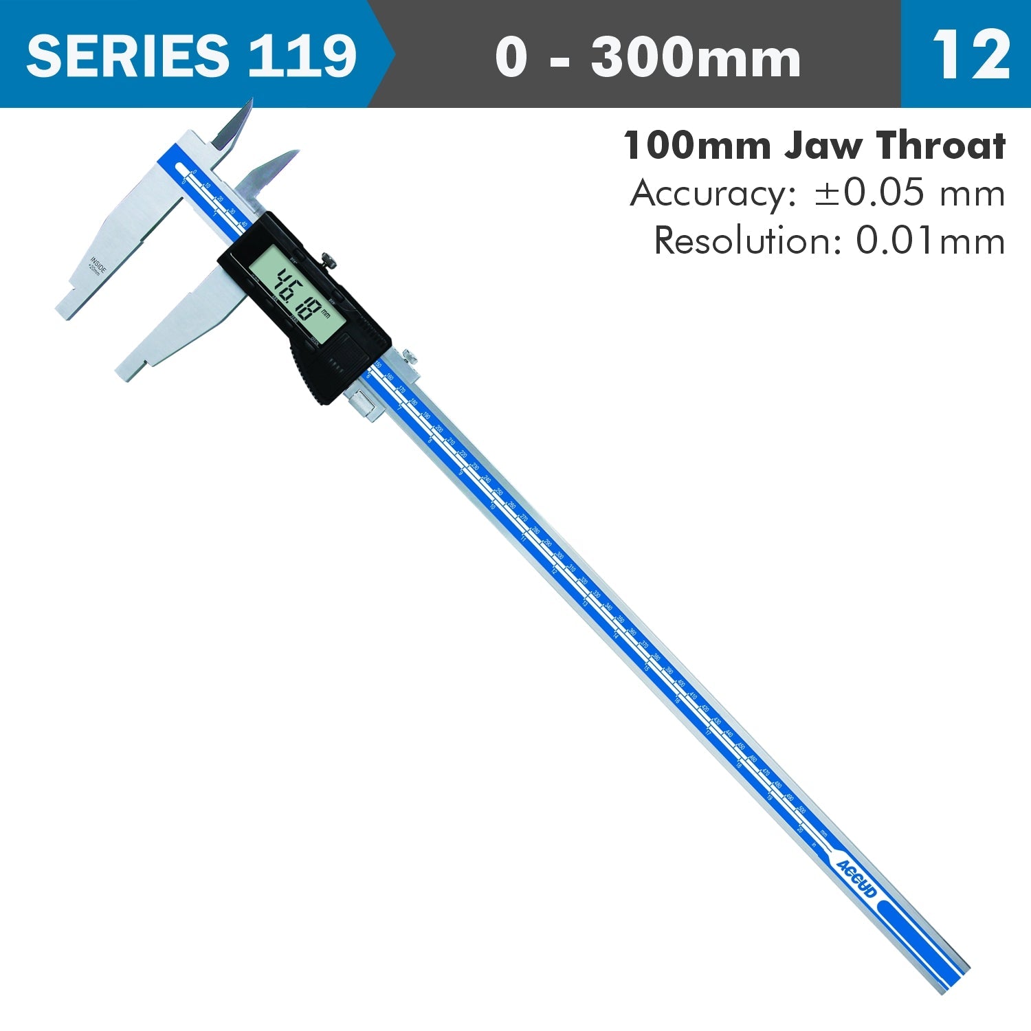 DIG. CALIPER 300MM 0.05MM ACC. S/STELL 0.01MM RES.