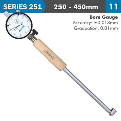 PRECISION DIAL BORE GAUGE 250-450MM 0.018MM ACC. 0.001MM GRAD.