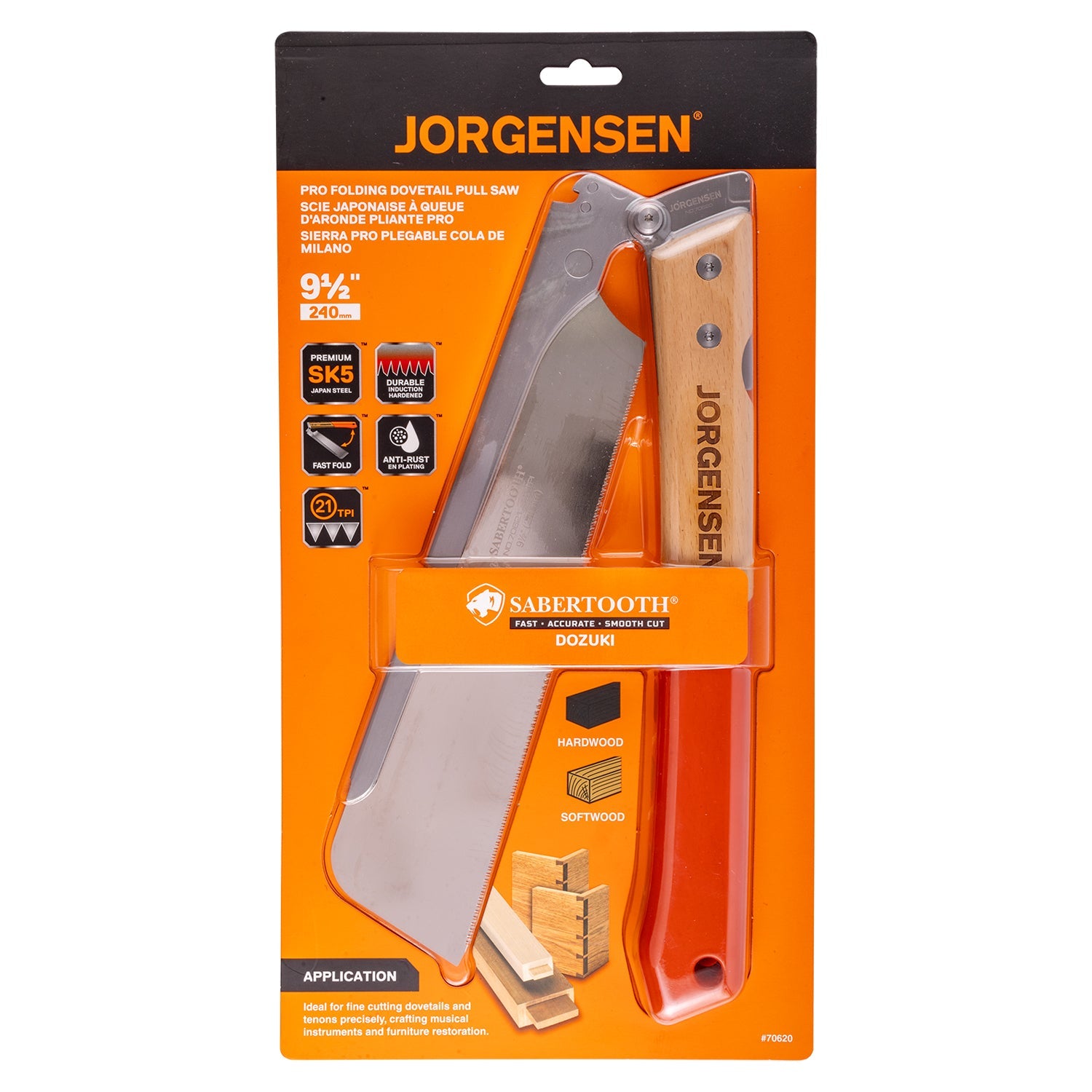 JORGENSEN 240MM FOLDING DOVETAIL PULL SAW