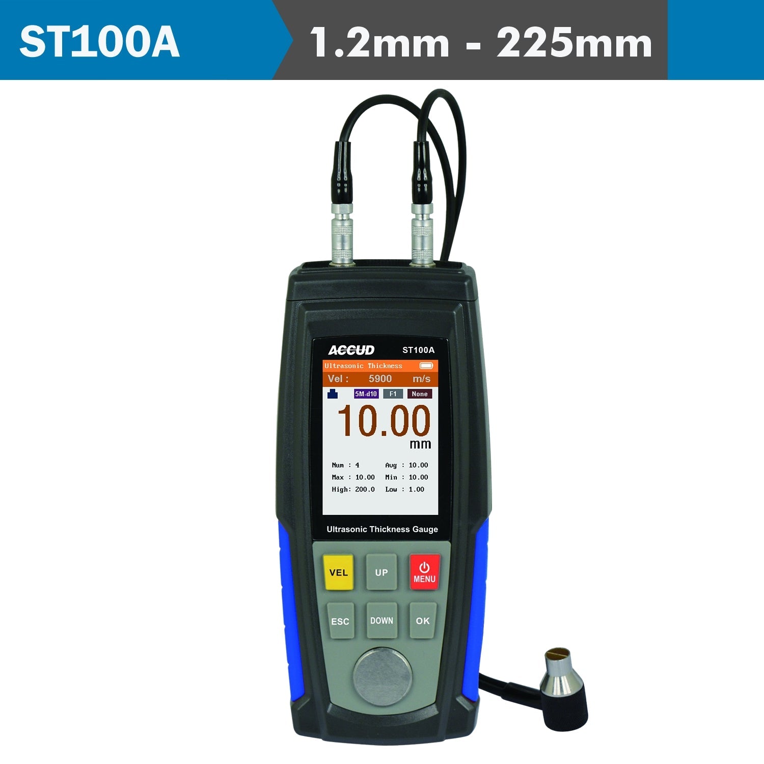 ULTRASONIC THICKNESS GAUGE 1.2-225MM STEEL
