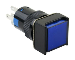 16mm mom push butt 1no&1nc squ 220vac blue a16-11sf-n-bl220v