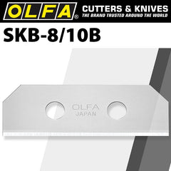 OLFA BLADES (10) FOR SKB8 SAFETY KNIFE CARDED 18MM