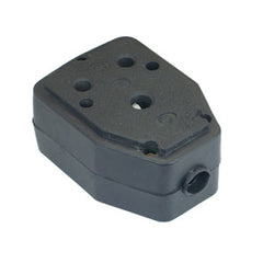 Janus coupler double socket 15a/16a rubber bk c1395p
