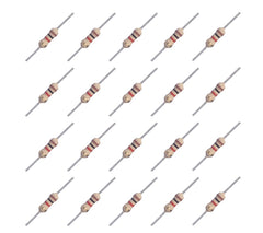 Resistor 1/4w round c/f 5% 4m7 - 1k/box cf25-4m7-j t/b