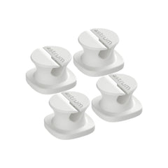 CO060 Mini Cable Organizer Clips – 4 Piece Set for Cable Management-White