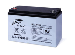 Deep cycle agm bat 12v 100ah 328x172x222mm dc12-100