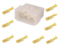 9p automotive inline connector male terminal dj7041-6.3-9b