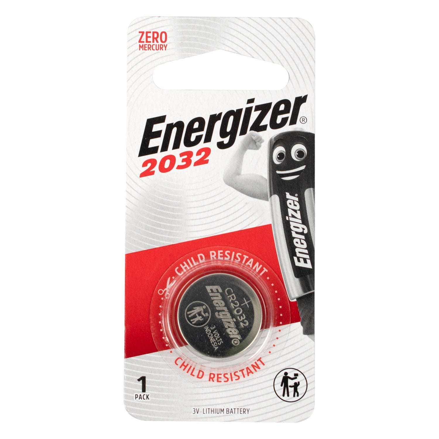 ENERGIZER 2032 3V LITHIUM COIN BATTERY 1 PACK (MOQ X12)