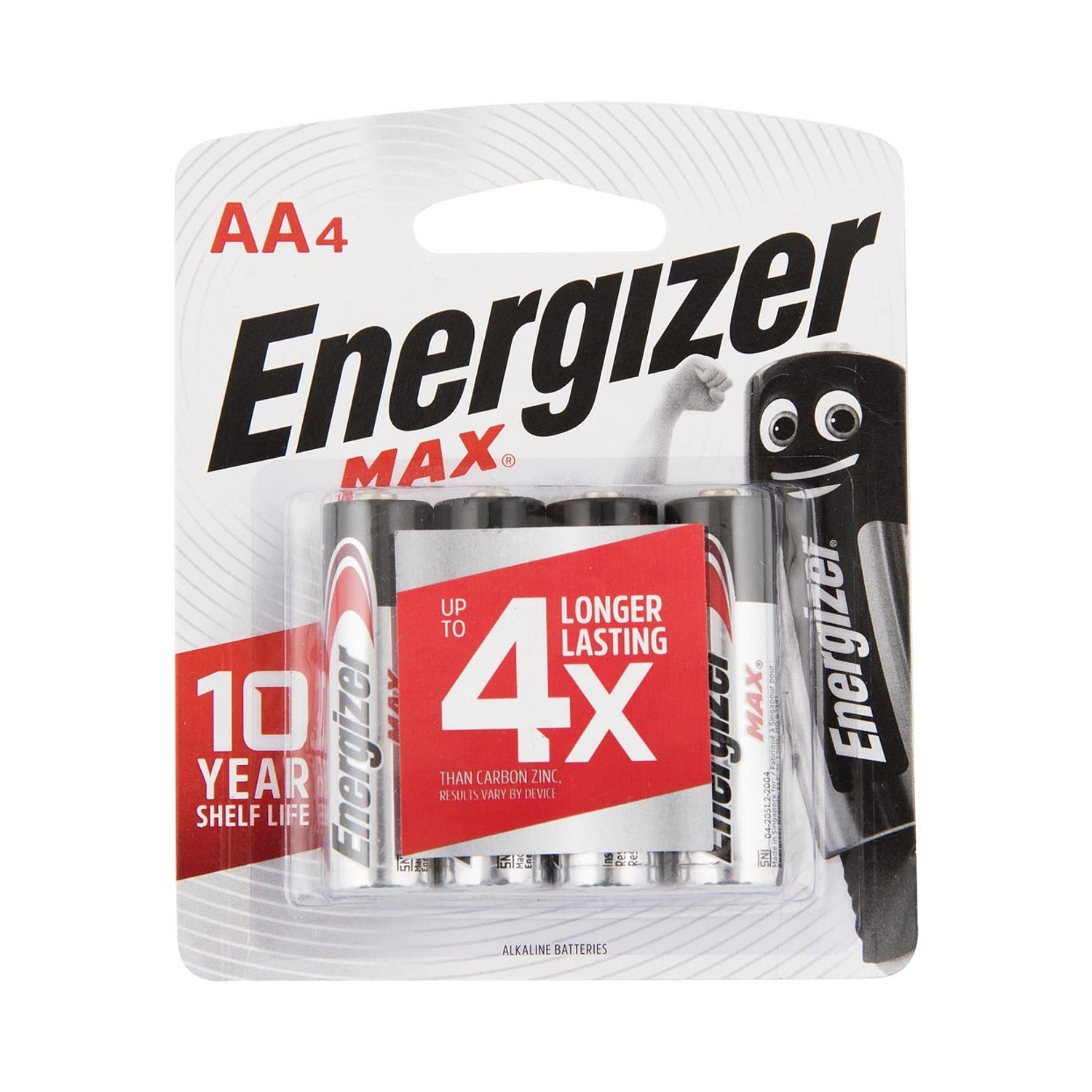ENERGIZER MAX AA - 4 PACK (MOQ 12)