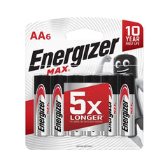 ENERGIZER MAX AA - 6 PACK (MOQ 12)
