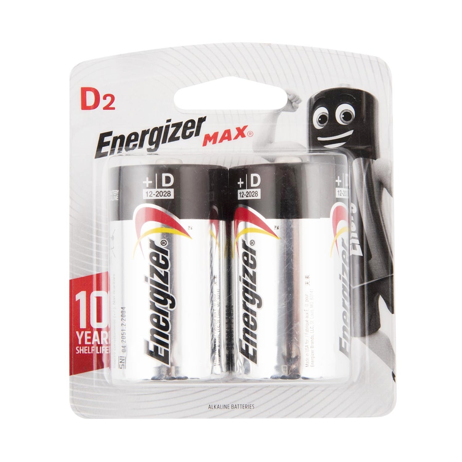 ENERGIZER MAX D - 2 PACK (MOQ 6)