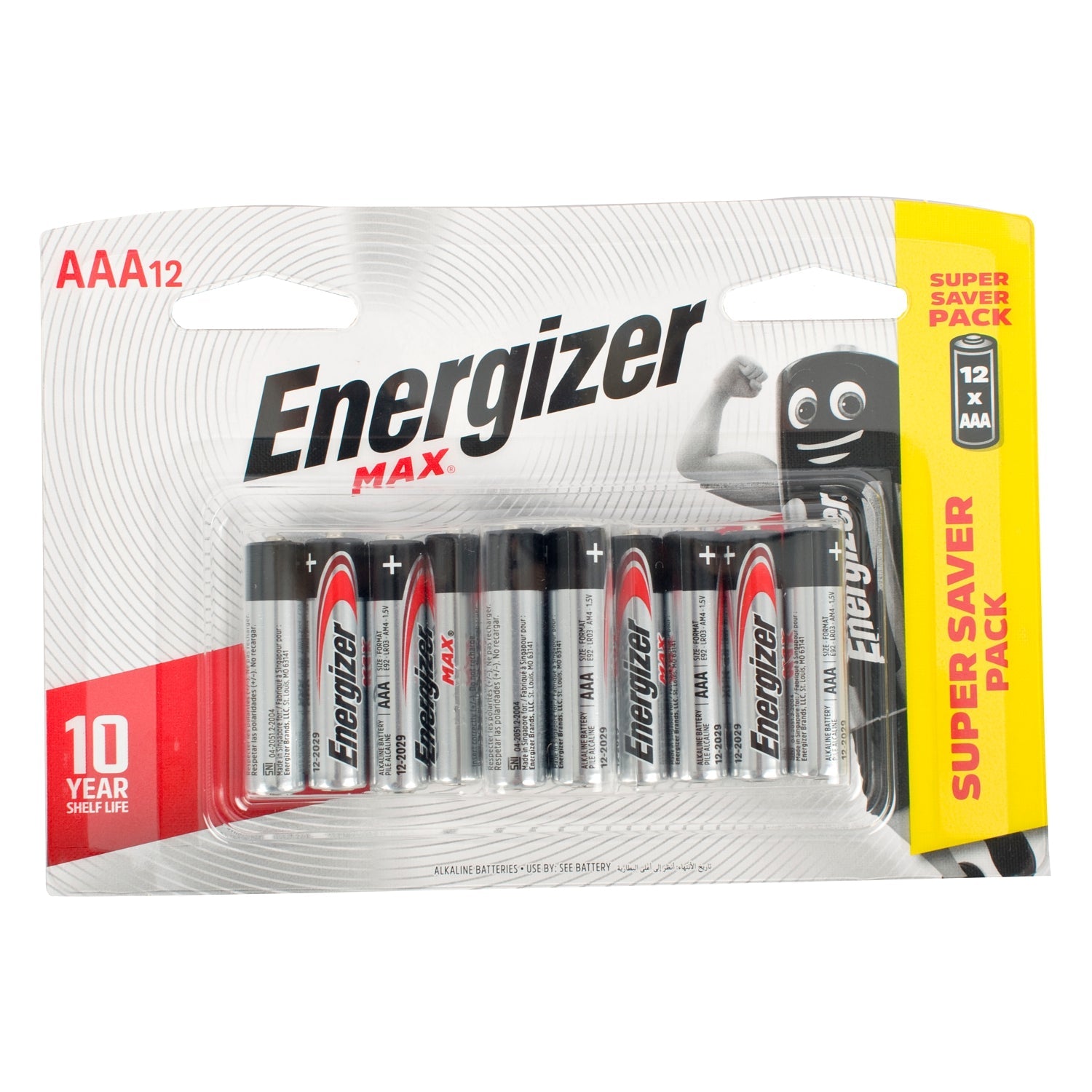 ENERGIZER MAX: AAA - 12 PACK (MOQ 12)