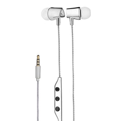 EB360 Metal Stereo Earphones with Mic - White