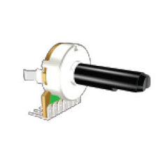 Pot s/t lin dual 17mm 500k pcb f-165kp-b500k-y25hfp