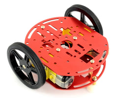2wd robot chassis with dc motor red 3-6v 100x80x27mm ft-dc-002