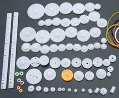 Diy plastic gear kit 75pcs, 0.16mm pvc-gear-1.6