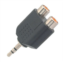 Adaptor 3.5mm stereo plug to rcax2 sockets k32603
