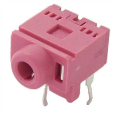 3.5mm stereo socket r/a pink/red pcb mount k3614d-pk *a*