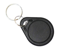 Keychain / fob rfid tag 125khz black 32x40mm - debulk kf-tk4100-125khz-blk