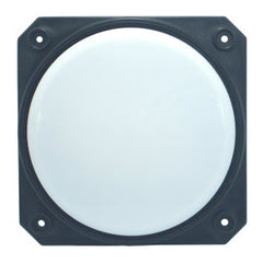 Led fixture bk w/wt lens 150x150x15mm lbblm base-bk-wt-len