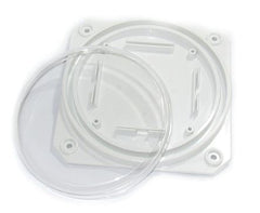 Enclosure led fixture wt w/clr lens 150x150x15mm lbwlc base-wt-cl-len