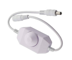 12vdc led dimmer stepless 5.5x2.1mm wht dc line dimmer-wht