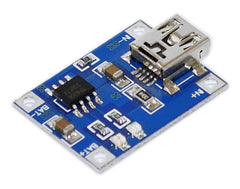 1a 3.7v lithium battery, usb mini-b charger module 1% md0116