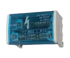 Modular distribution block 2 bar 125A MDB-VC-207