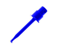 Hook type test clip blue 250vac 1a 55mm mj-032-bl