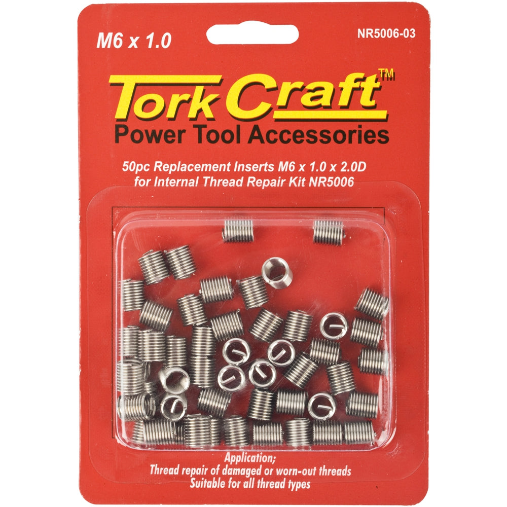 THREAD REPAIR KIT M6 X 1.0 X 2.0D REPL. X50 INSERTS FOR NR5006