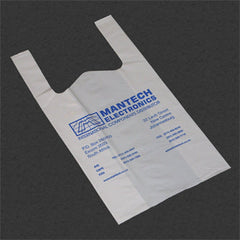Plastic carry bag mantech-logo-500p/bag pb001-me-r0