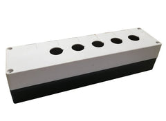 Push button enclosure pvc grey 5hole IP65 PB-BX5-22