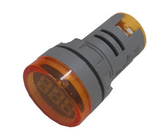 Voltmeter pilot light round yellow 15-500VAC PL-ND22-500V-Y